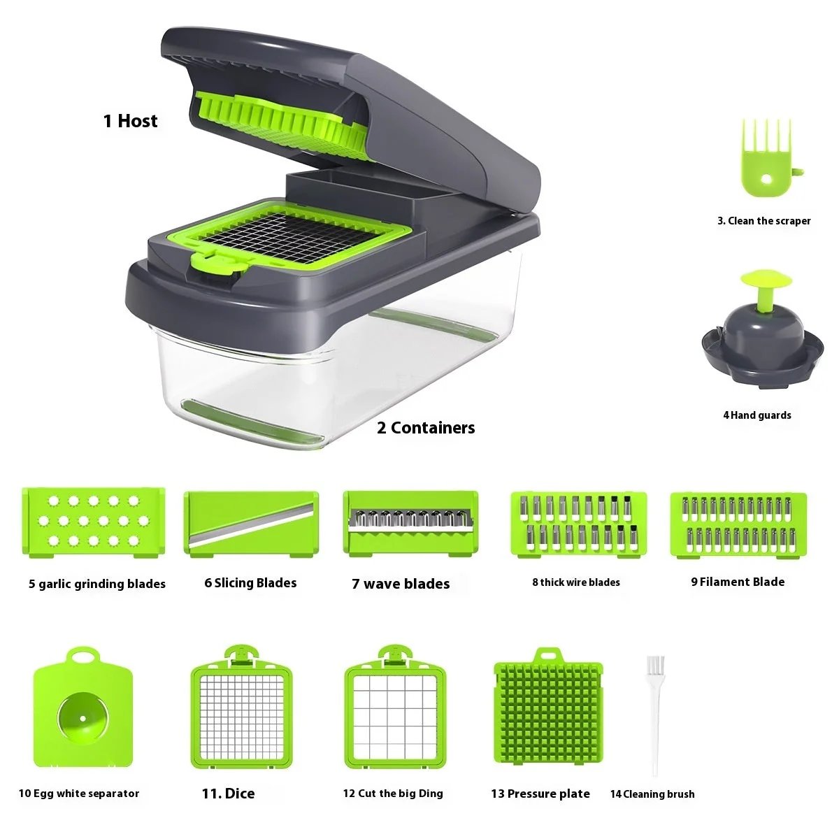 🥬 15-in-1 Multifunktionaler Gemüsehobel | Edelstahl & BPA-frei