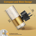 LED-Wandlicht mit Gold-Ring und Acryl-Blasenoptik