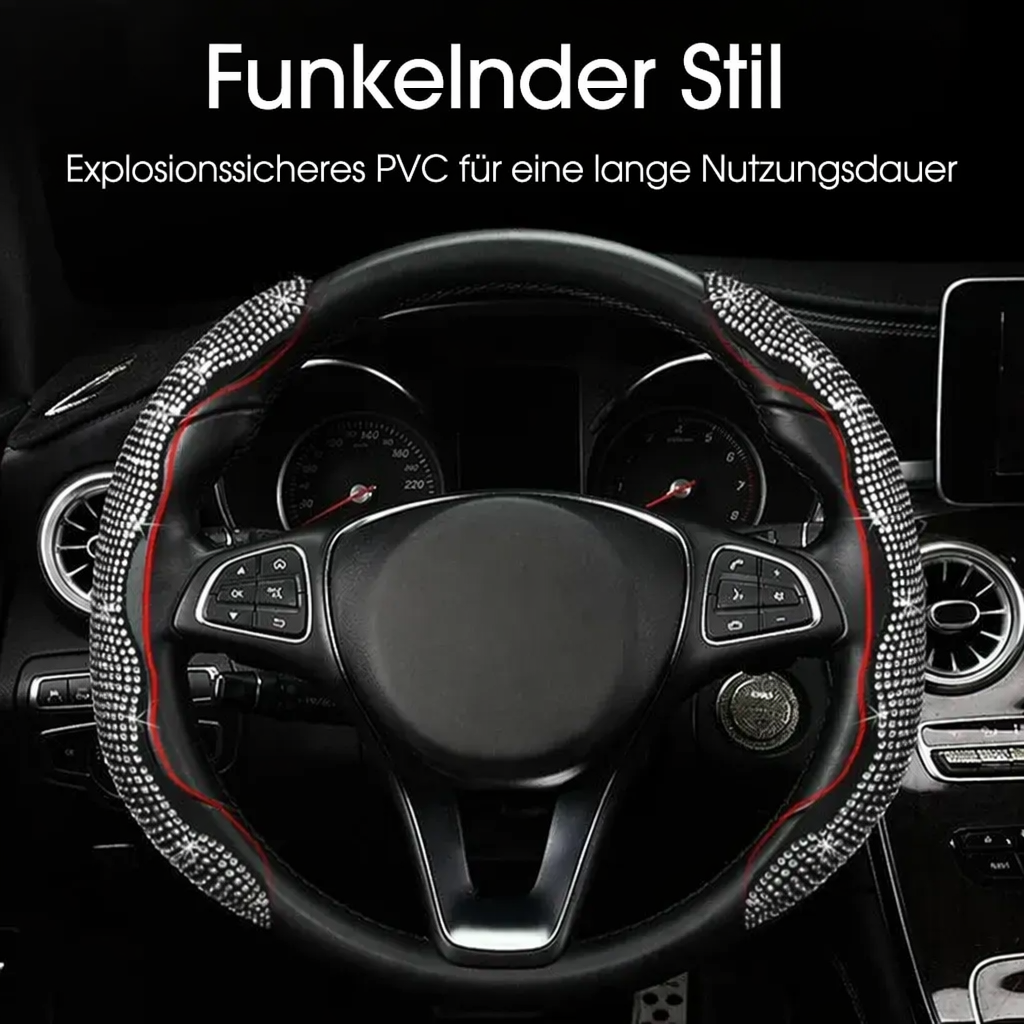 💎🚗 Strass-Bling-Lenkradbezug – luxuriöser Glanz, rutschfester Griff & einfache Montage, jetzt −50%
