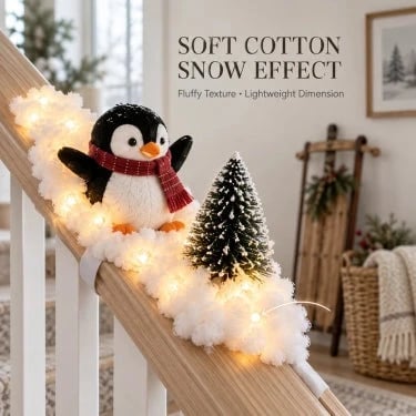 🐧 Weihnachts-Pinguin-Schneedeko für Treppe & Geländer ✨ | 5 winterliche Motive