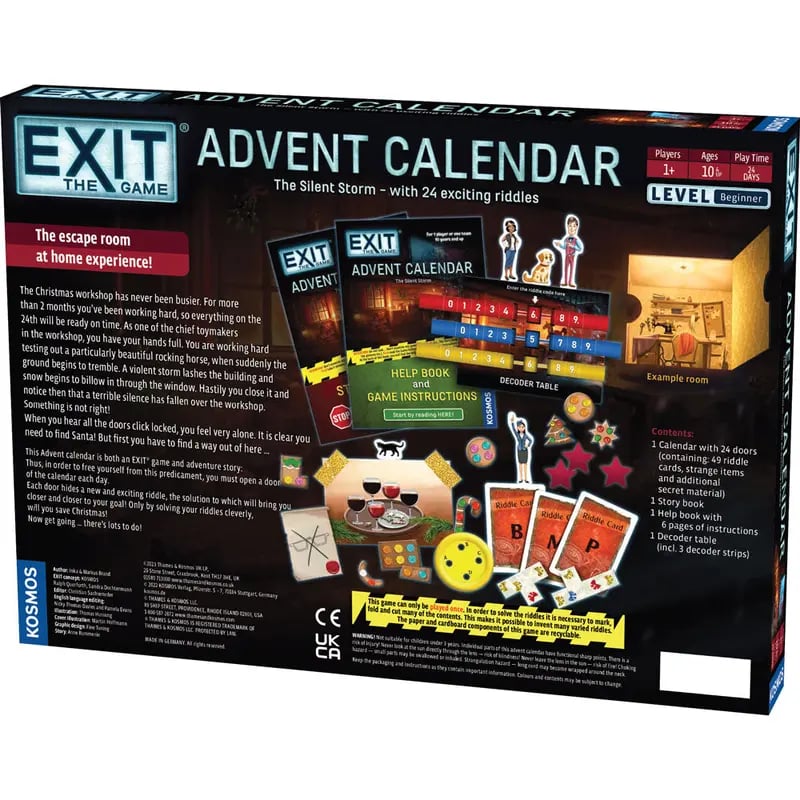🔥 50 % RABATT – 🎄 Flucht aus der Werkstatt! Adventskalender | 24 Tage Rätselabenteuer