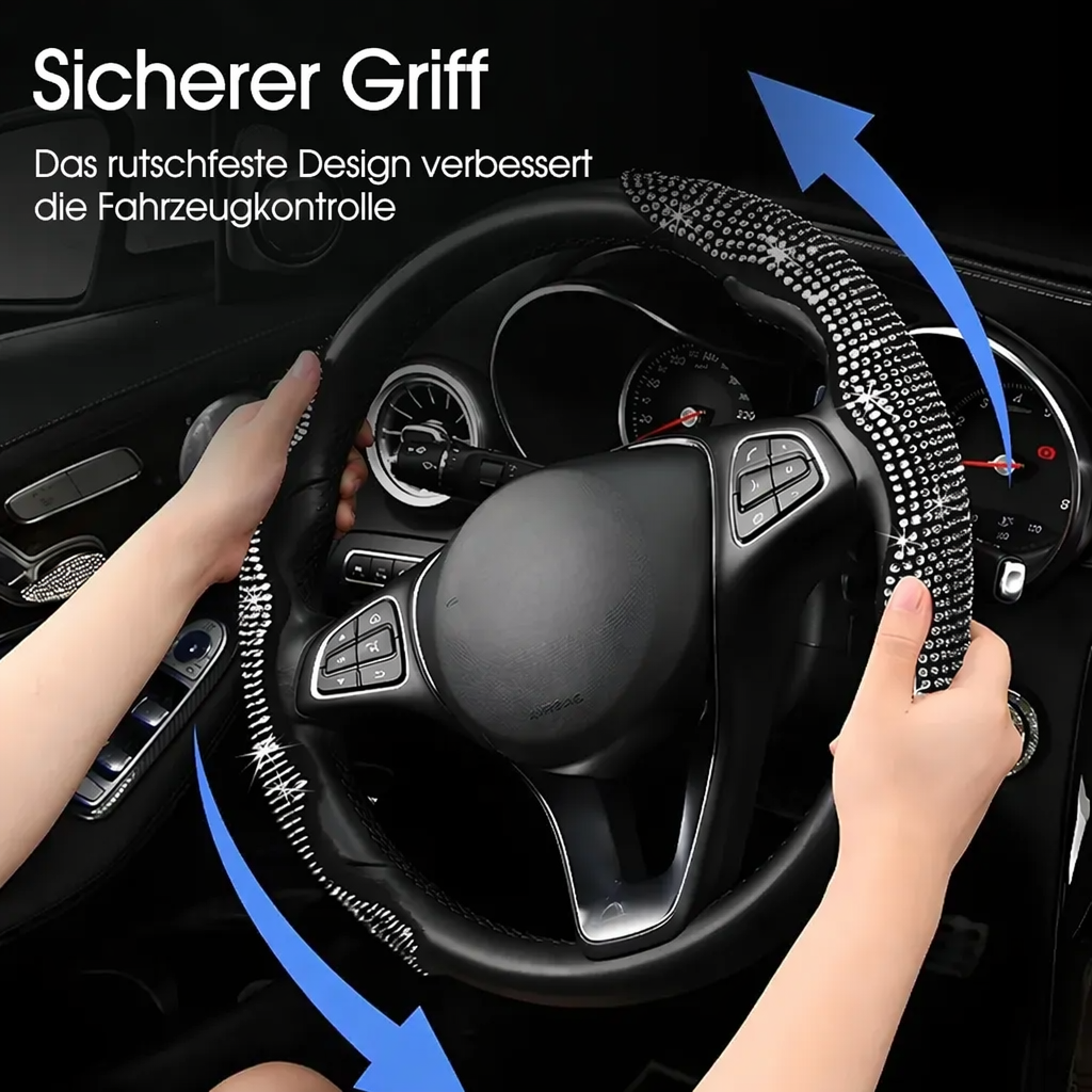 💎🚗 Strass-Bling-Lenkradbezug – luxuriöser Glanz, rutschfester Griff & einfache Montage, jetzt −50%