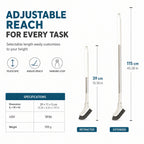 🔥 50 % RABATT – Ausziehbare Boden- & Fugenbürste mit Langstiel | 38,5–115 cm