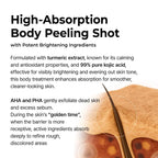 🧡 Dr.Melaxin Peel Shot Körperpeeling-Spray | Kojisäure & Kurkuma, 200 ml