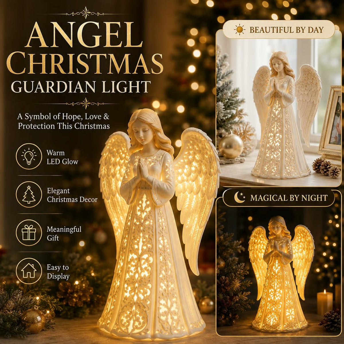 🔥 53 % RABATT – Engel-Weihnachtslicht ✨ | Symbol für Hoffnung, Liebe & Schutz