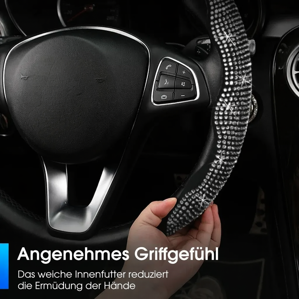 💎🚗 Strass-Bling-Lenkradbezug – luxuriöser Glanz, rutschfester Griff & einfache Montage, jetzt −50%