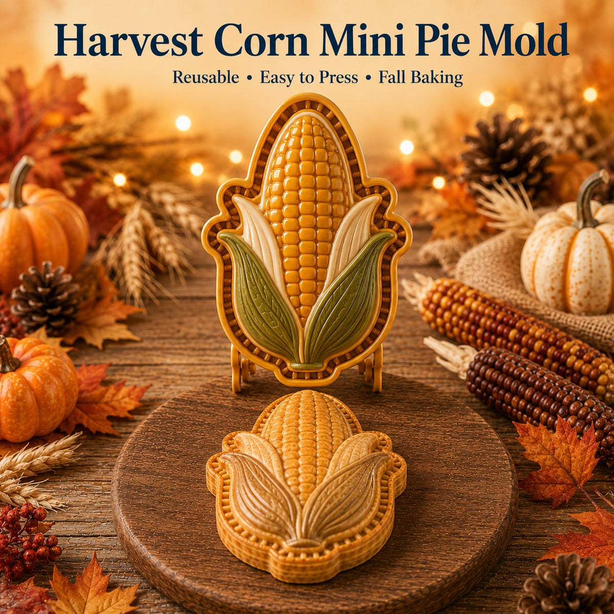 🍂 Verwandeln Sie Teig in herbstliche Mini-Pies | 8 detailreiche Formen