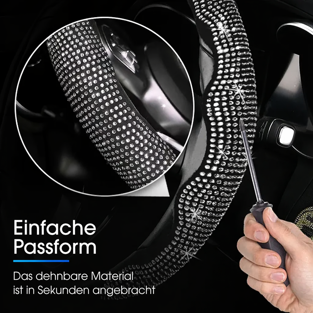 💎🚗 Strass-Bling-Lenkradbezug – luxuriöser Glanz, rutschfester Griff & einfache Montage, jetzt −50%