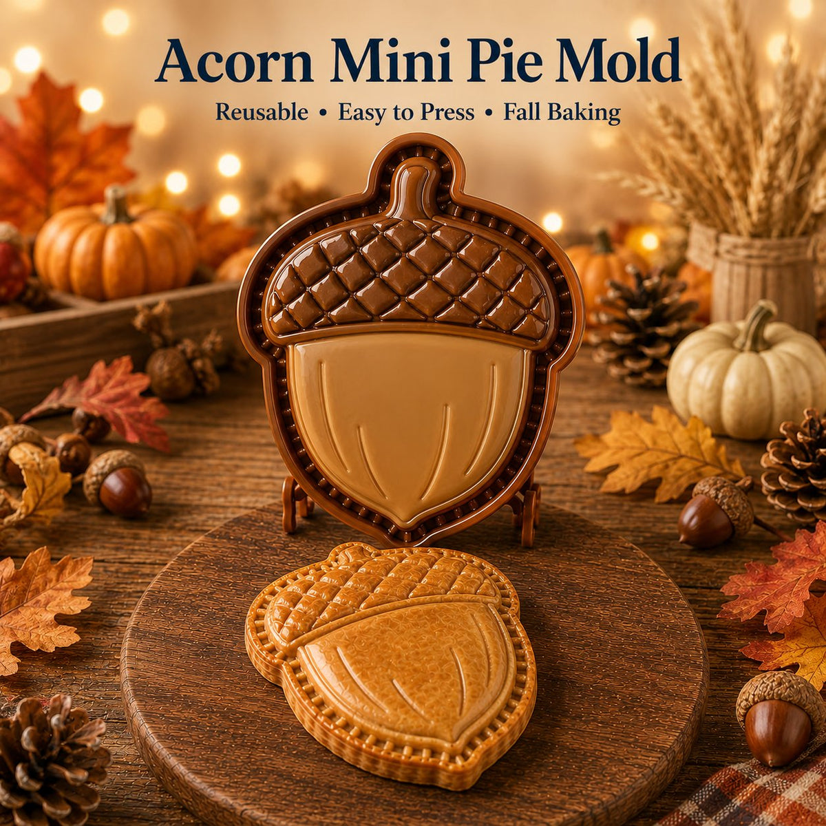 🍂 Verwandeln Sie Teig in herbstliche Mini-Pies | 8 detailreiche Formen