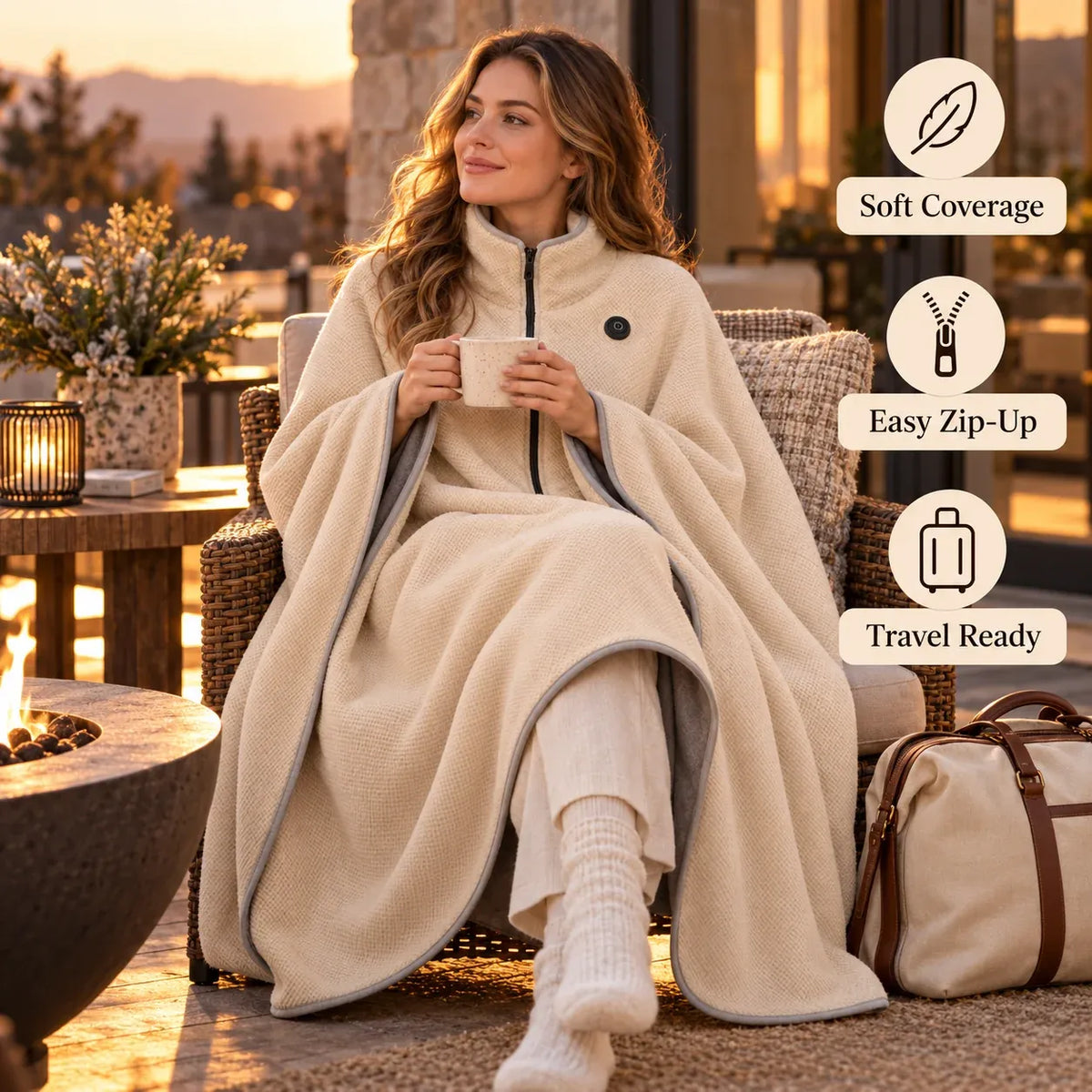 💥Sonderangebot dieser Woche🔥 Beheiztes, tragbares Decken-Cape