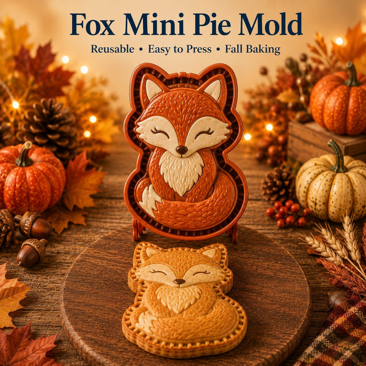 🍂 Verwandeln Sie Teig in herbstliche Mini-Pies | 8 detailreiche Formen