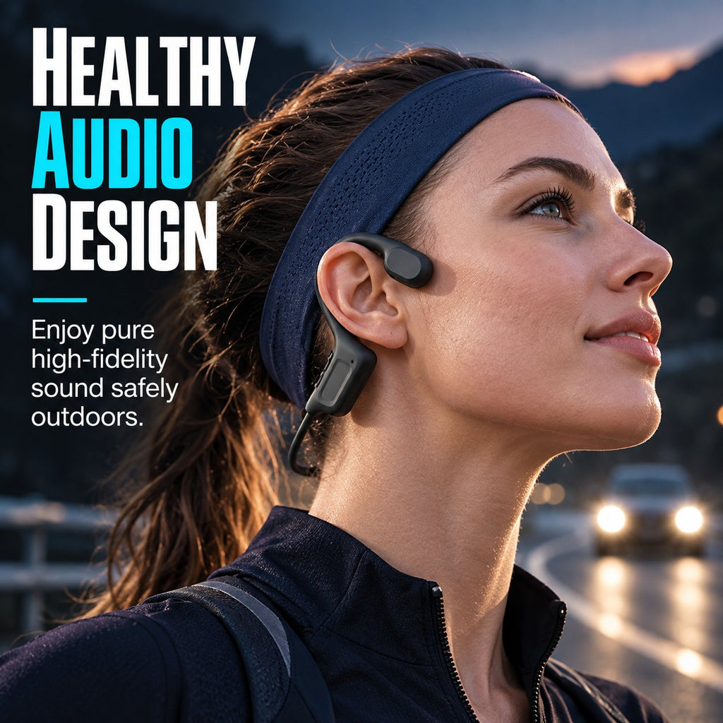 Professioneller Knochenleitungskopfhörer für Sport, Bluetooth 6.0, IP67 wasserdicht, offenes, kabelloses Headset für Laufen und Radfahren