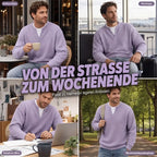 Strukturierter Waffel-Pullover für Herren – weitere Produktansicht