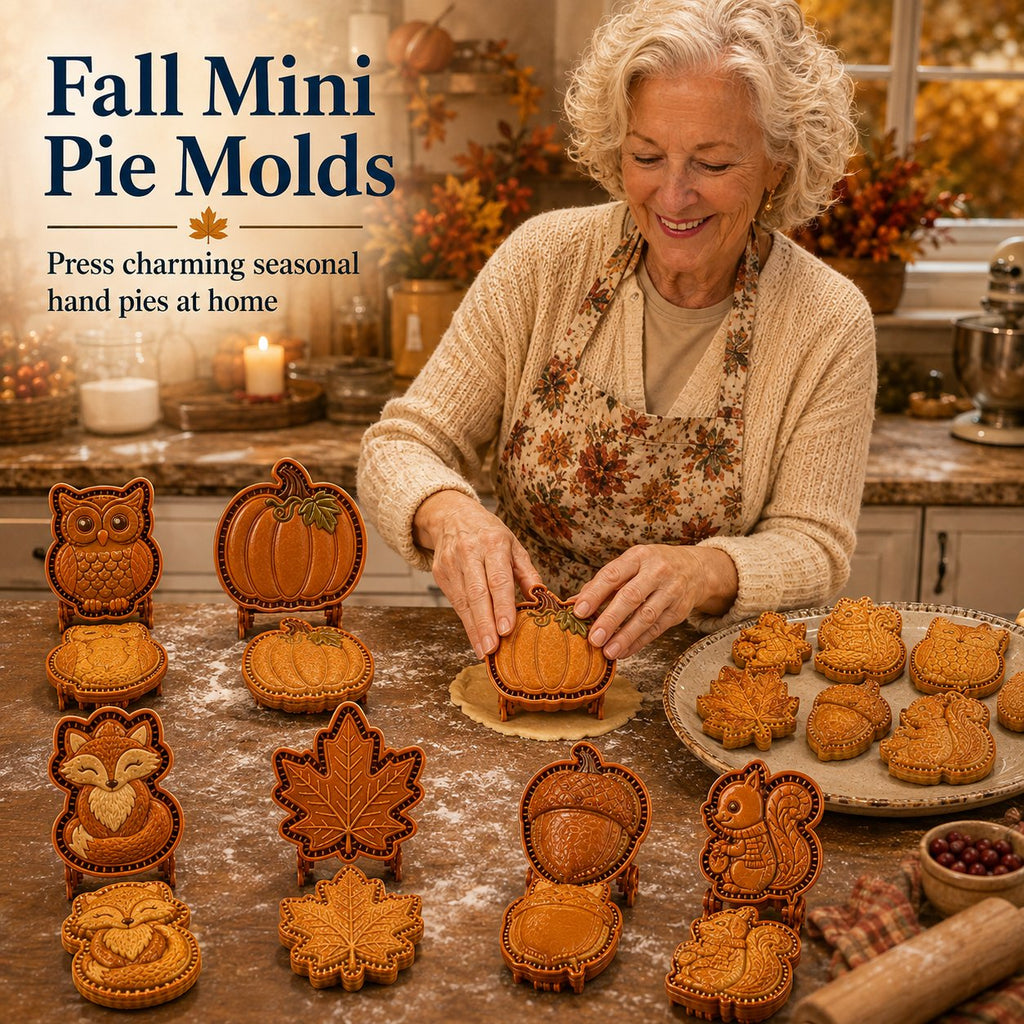 🍂 Verwandeln Sie Teig in herbstliche Mini-Pies | 8 detailreiche Formen