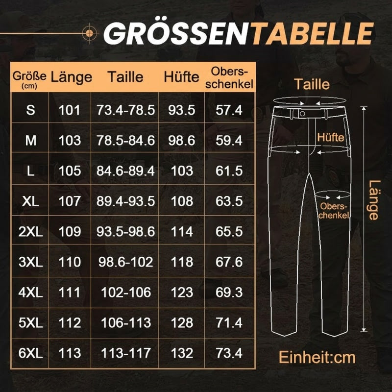Übergroße Taktische wasserdichte Hosen Herren Outdoor IX7/ IX9