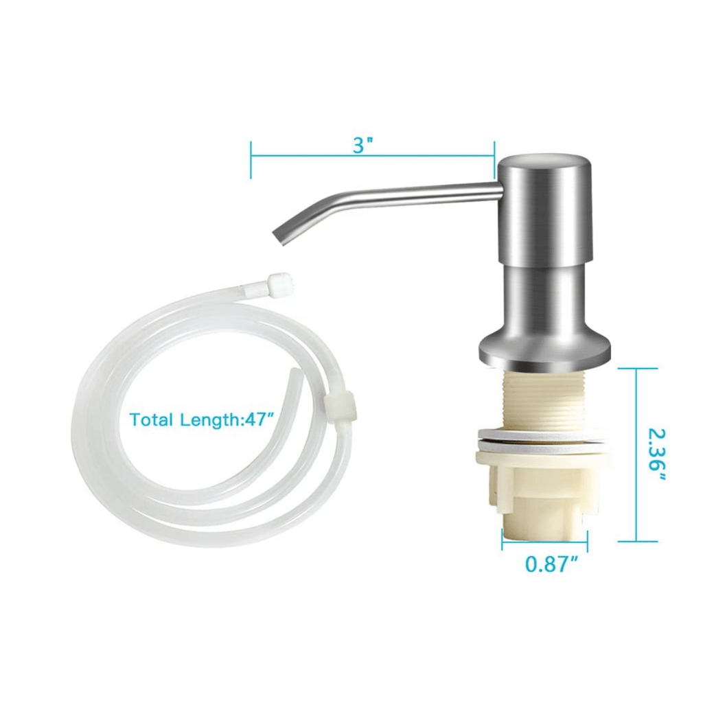 🔥 33 % RABATT – 🧴 Einbau-Seifenspender für Spüle | 360° drehbar + 1,2-m Schlauch-Set