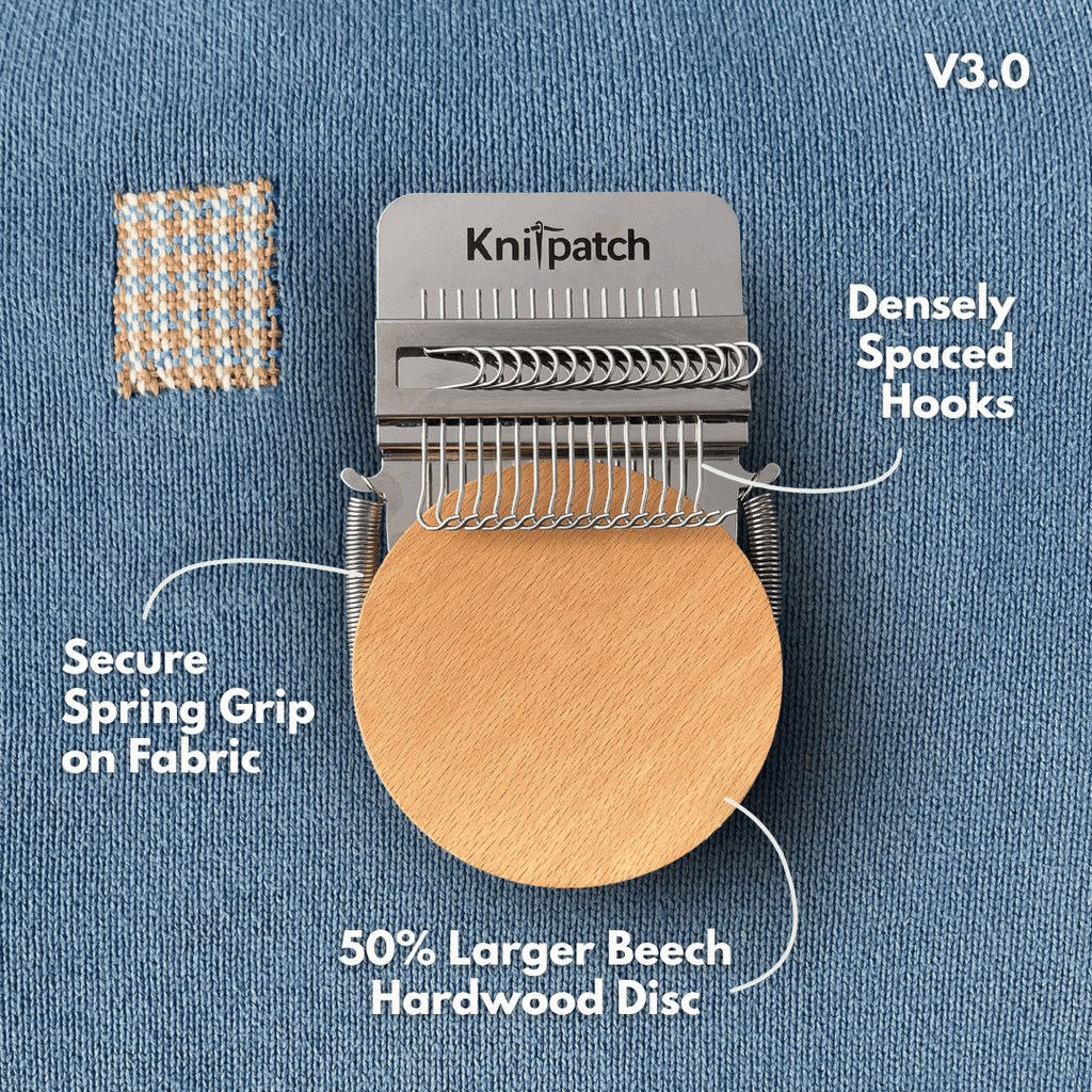 🧵 14-Haken Mini-Stopfwebrahmen | Kleidung reparieren & kreativ gestalten