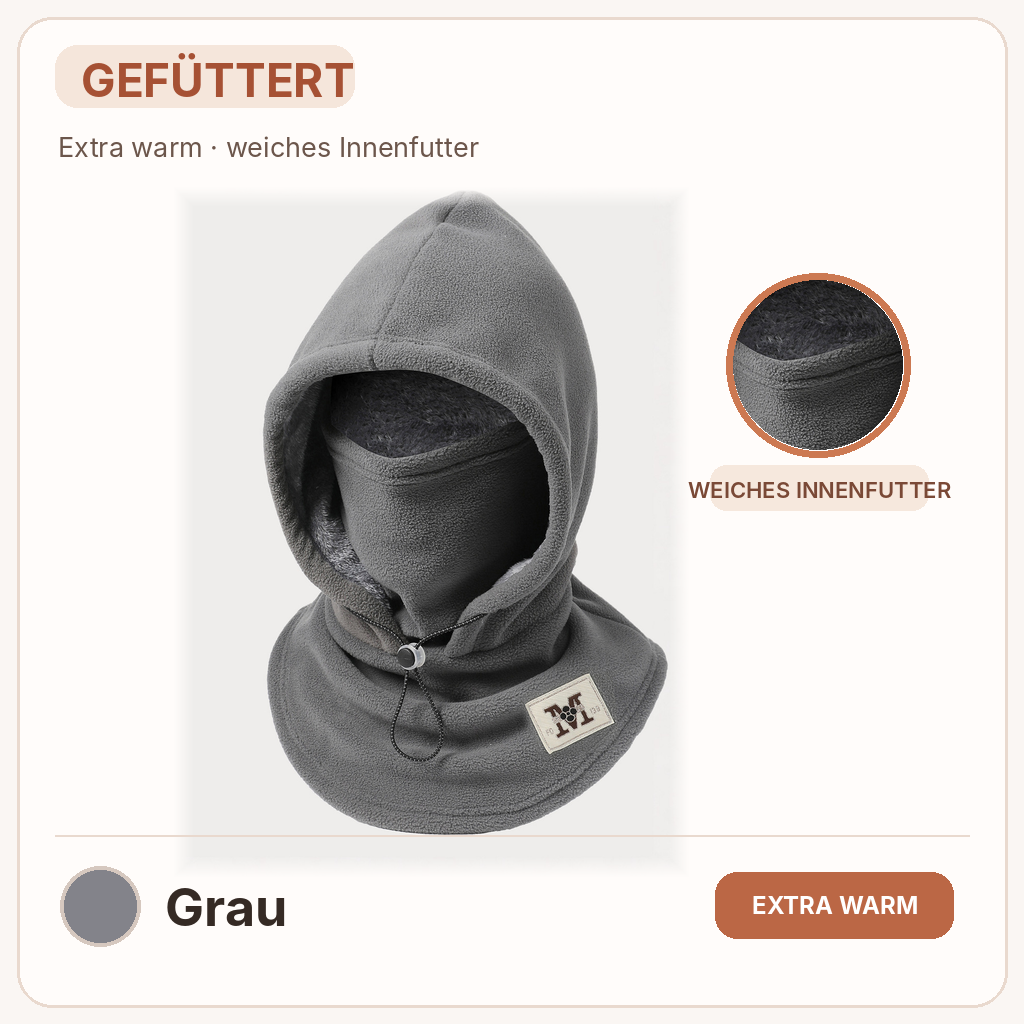 🔥 Bis zu 50 % RABATT – 🧣 Winter-Fleece-Sturmhaube | 3-in-1 Schutz für Kopf, Gesicht & Hals