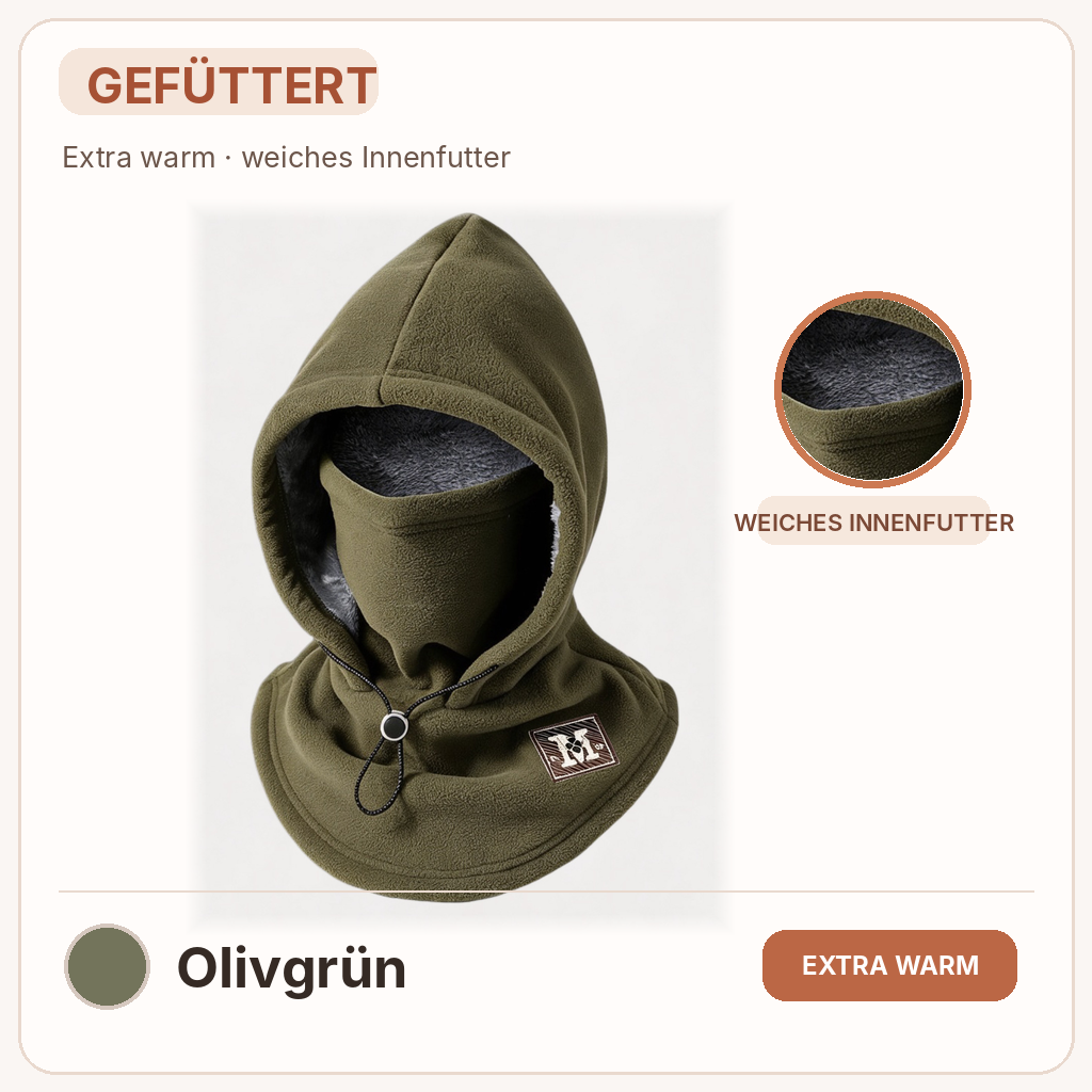 🔥 Bis zu 50 % RABATT – 🧣 Winter-Fleece-Sturmhaube | 3-in-1 Schutz für Kopf, Gesicht & Hals