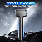 🪒 50 % RABATT – Wiederaufladbarer Folienrasierer für Herren | IPX6, USB-C & 60 Min. Akku