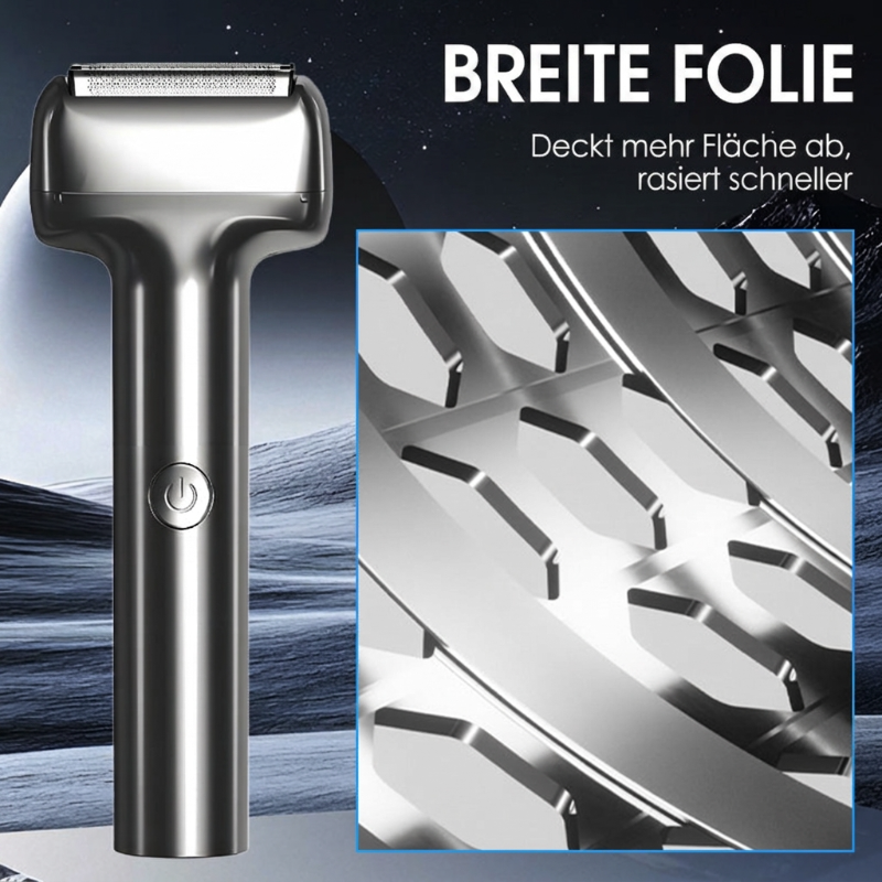 🪒 50 % RABATT – Wiederaufladbarer Folienrasierer für Herren | IPX6, USB-C & 60 Min. Akku