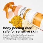 🧡 Dr.Melaxin Peel Shot Körperpeeling-Spray | Kojisäure & Kurkuma, 200 ml