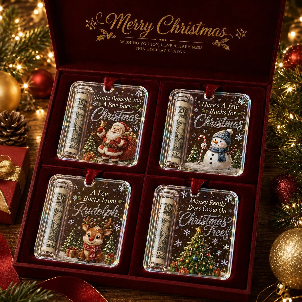 🔥 50 % RABATT – Weihnachts-Geldgeschenk-Anhänger 🎄 | Bargeld festlich verschenken