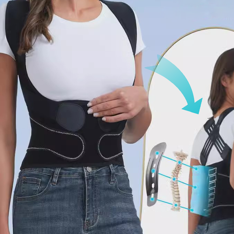📢 50% RABATT! 🧍 Einstellbare Haltungskorrektur Bandage – mit 4 Stützstreben, 3D Lendenpolster und atmungsaktiver, rutschfester Passform