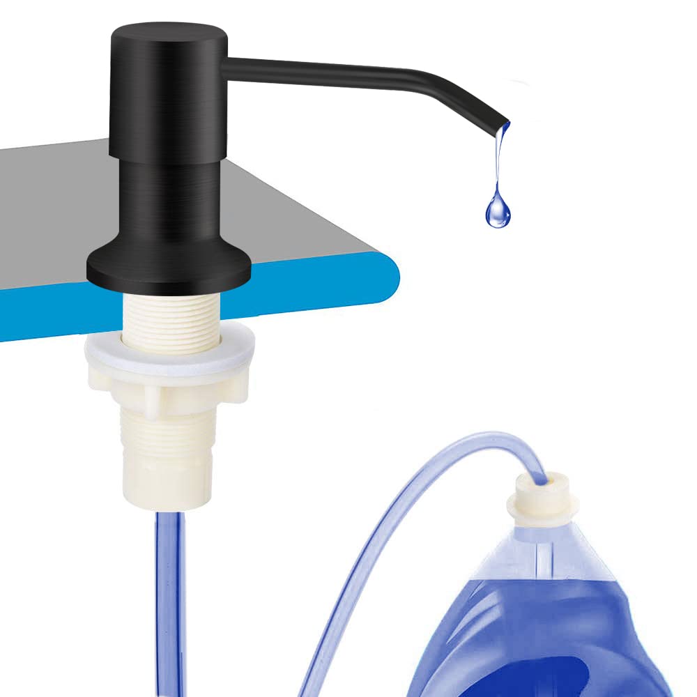 🔥 33 % RABATT – 🧴 Einbau-Seifenspender für Spüle | 360° drehbar + 1,2-m Schlauch-Set