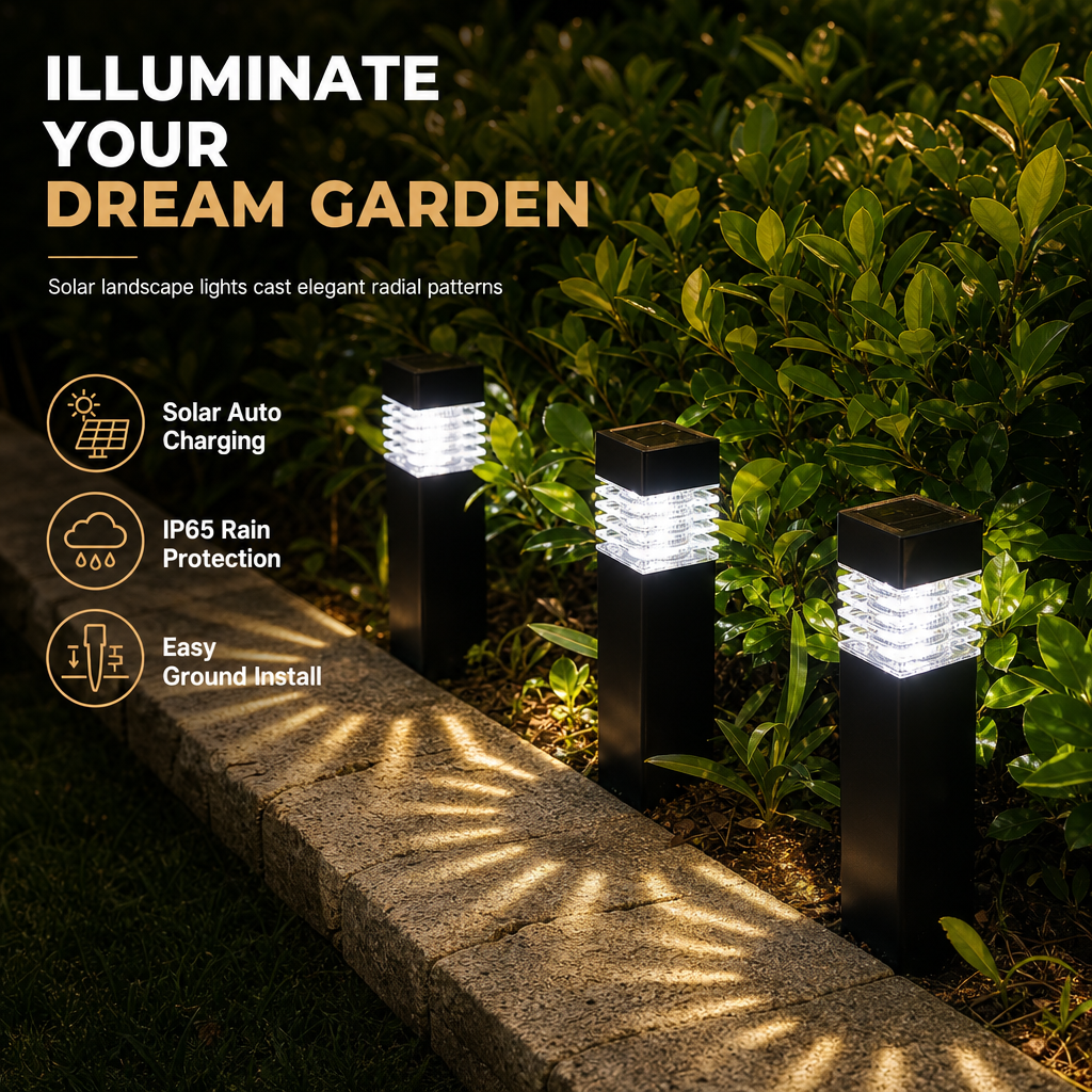 🌞 Solar-Gartenleuchte für Außenbereiche | Automatisch bei Dämmerung