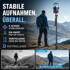 📱 4-beiniger Selfie-Stick & Smartphone-Stativ | 28–180 cm