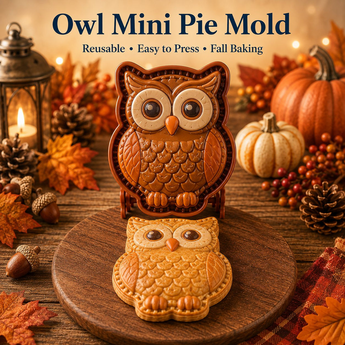 🍂 Verwandeln Sie Teig in herbstliche Mini-Pies | 8 detailreiche Formen