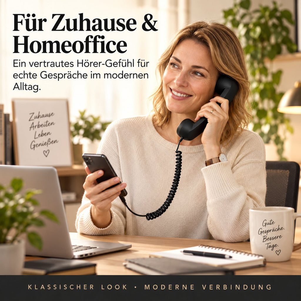 ☎️✨ Retro-Telefonhörer mit USB-C – Klassischer Look, moderner Komfort für Smartphone & Tablet 📱