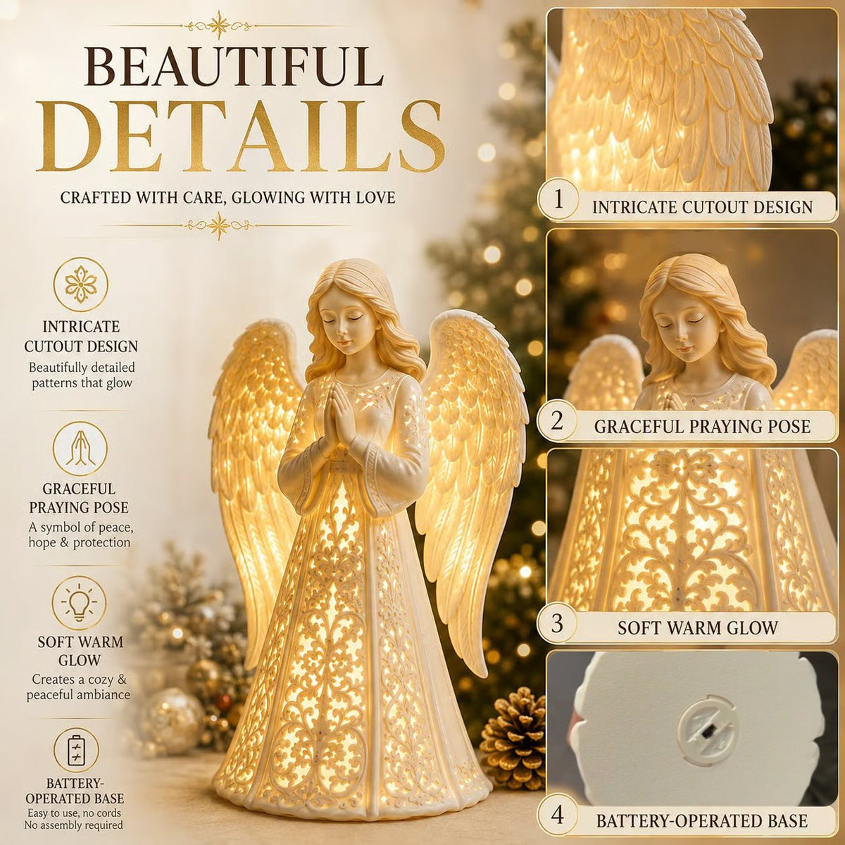 🔥 53 % RABATT – Engel-Weihnachtslicht ✨ | Symbol für Hoffnung, Liebe & Schutz