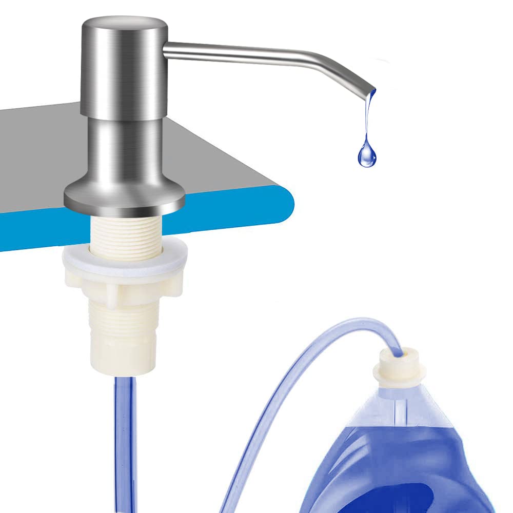 🔥 33 % RABATT – 🧴 Einbau-Seifenspender für Spüle | 360° drehbar + 1,2-m Schlauch-Set