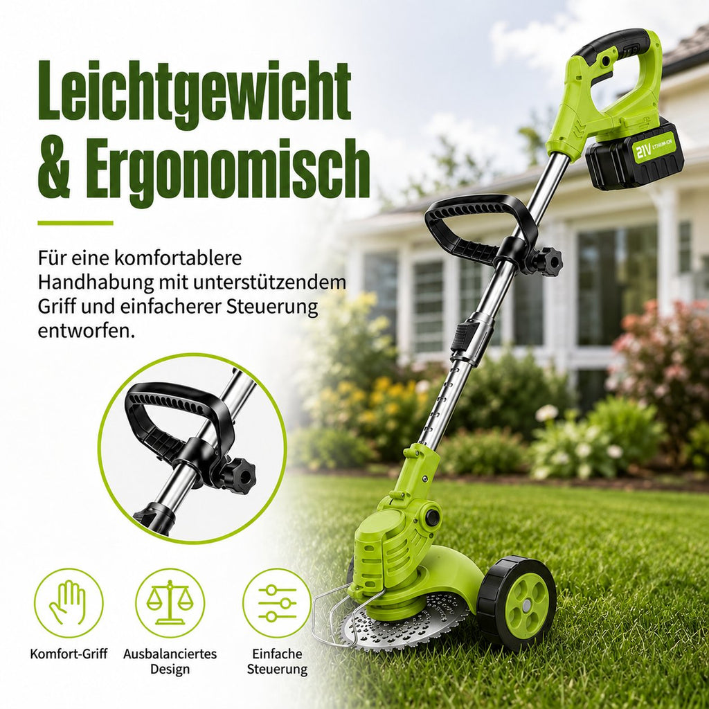Leichtes Gartengerät mit verstellbarem Zusatzhandgriff