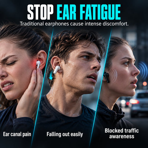 Professioneller Knochenleitungskopfhörer für Sport, Bluetooth 6.0, IP67 wasserdicht, offenes, kabelloses Headset für Laufen und Radfahren