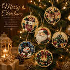 Weihnachts Diamond Painting Set mit 6 Anhängern