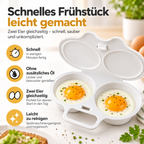 Schnelles Frühstück mit zwei Eiern