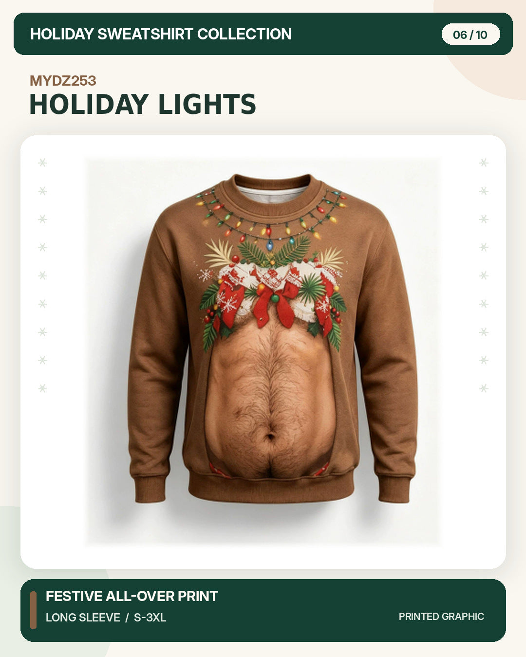 Weihnachtspullover MYDZ253 – Weihnachtslichter