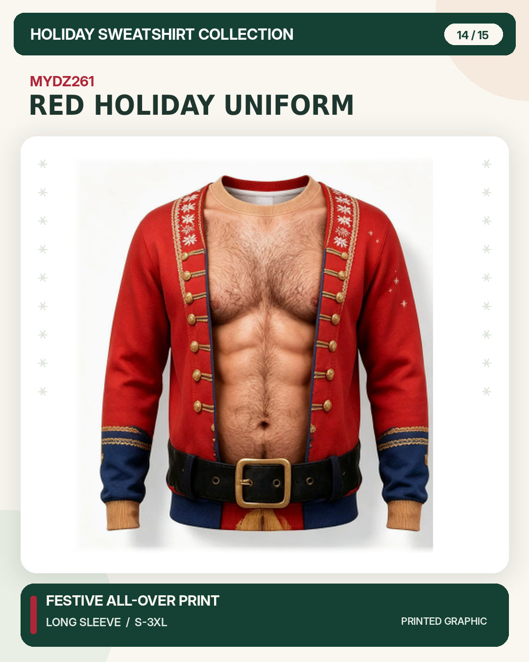 Weihnachtspullover MYDZ261 – Rote Weihnachtsuniform