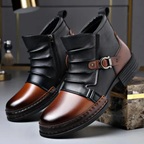 Herren-Stiefeletten aus Echtleder – Frontansicht
