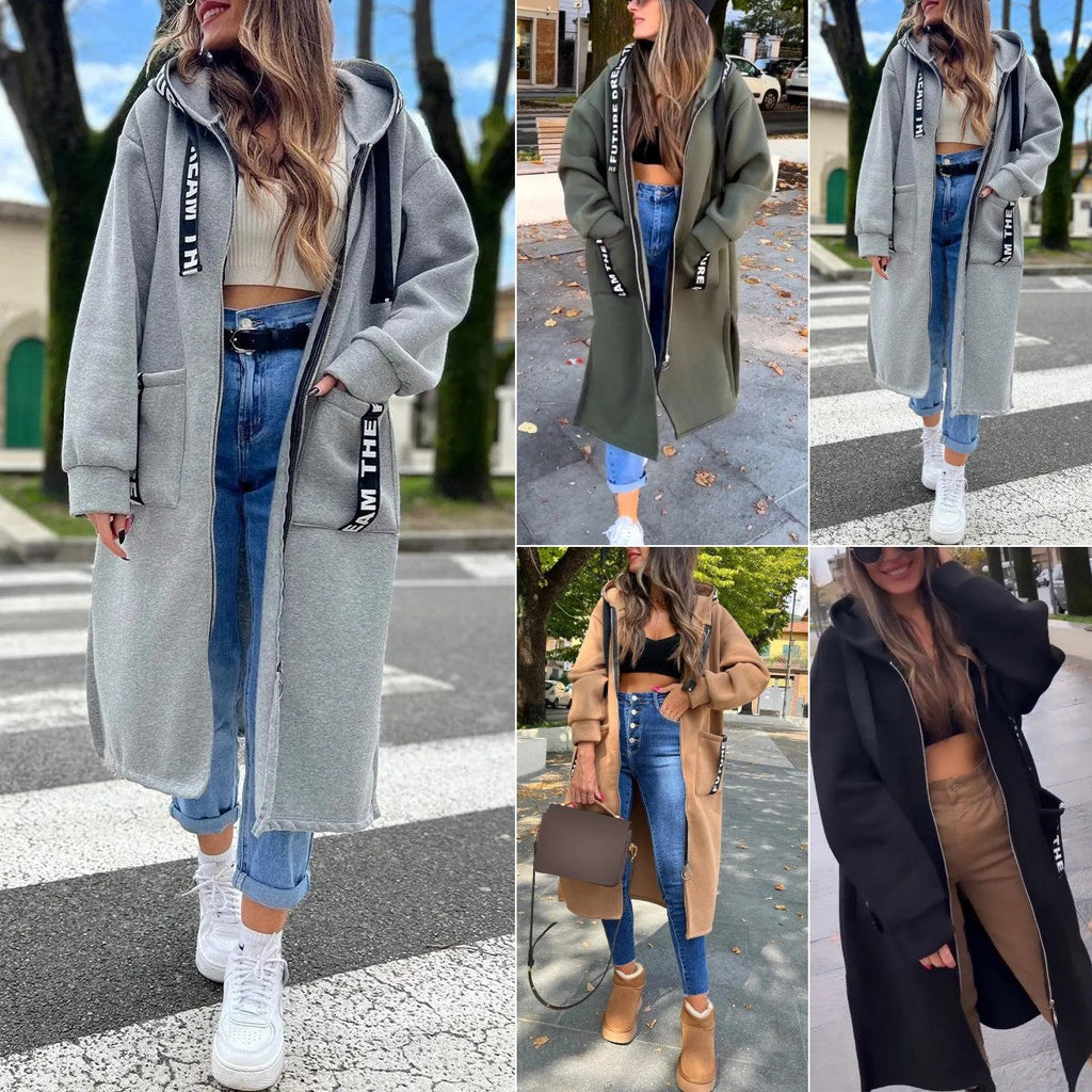 🔥 50 % RABATT – Oversize-Kapuzen-Sweatshirt-Mantel für Damen