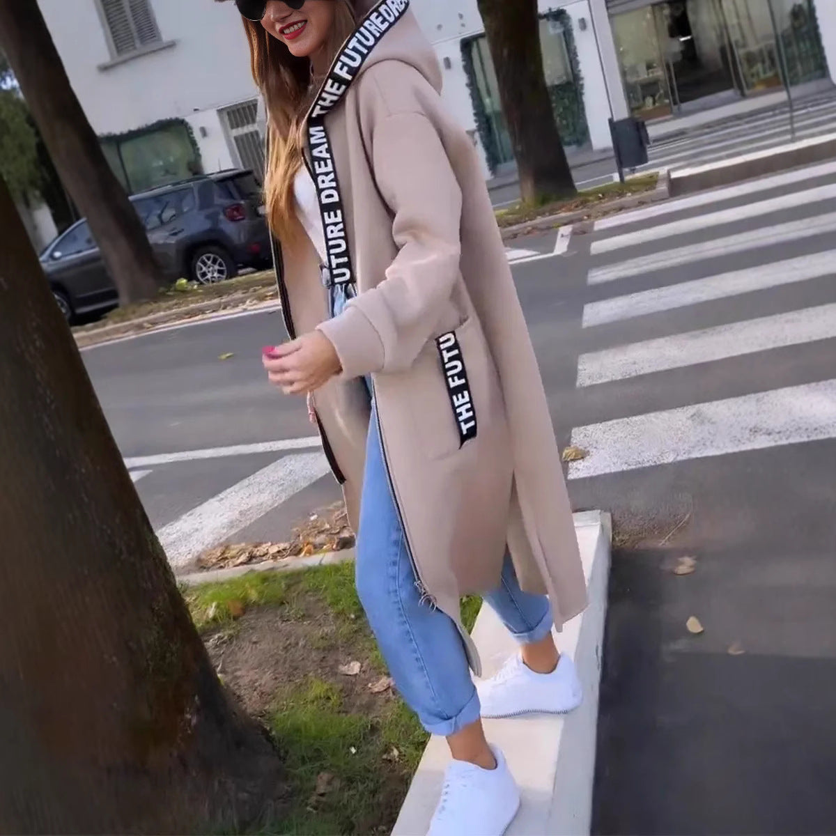 🔥 50 % RABATT – Oversize-Kapuzen-Sweatshirt-Mantel für Damen