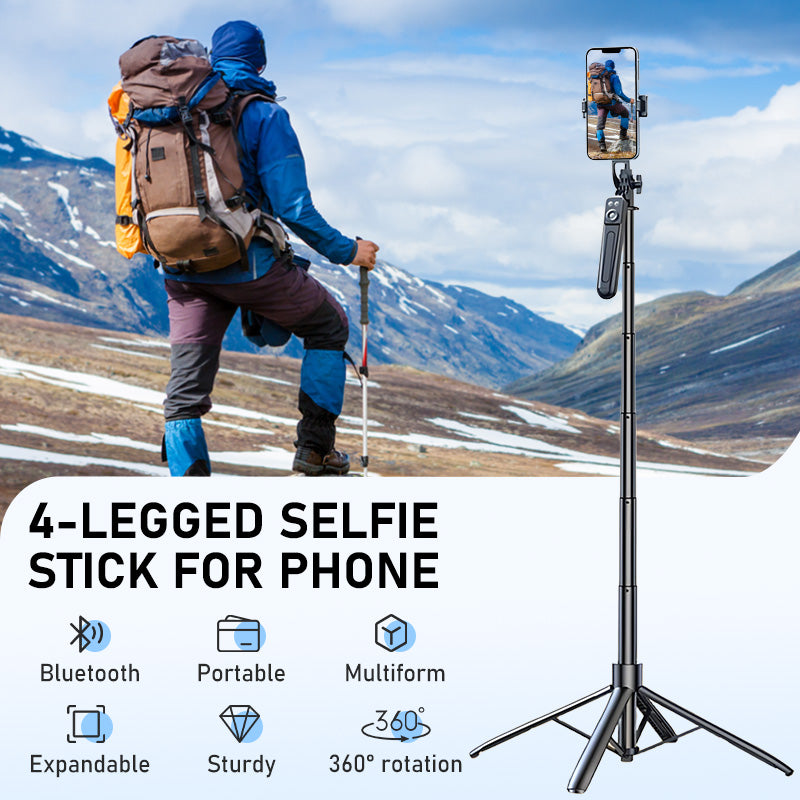 📱 4-beiniger Selfie-Stick & Smartphone-Stativ | 28–180 cm
