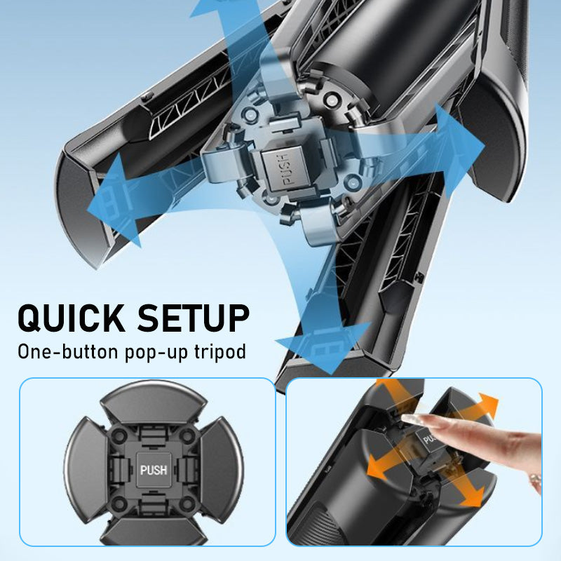 📱 4-beiniger Selfie-Stick & Smartphone-Stativ | 28–180 cm