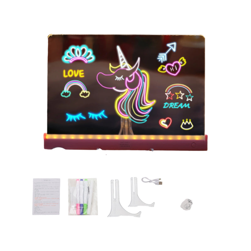 🎃 50 % Halloween-Rabatt – LED-Zeichenbrett für Kinder | Wiederverwendbar & USB-C