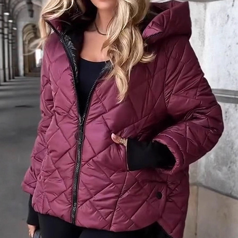 🍂 Herbst-Sonderangebot – 💖 Damen-Pufferjacke mit Diamant-Steppmuster