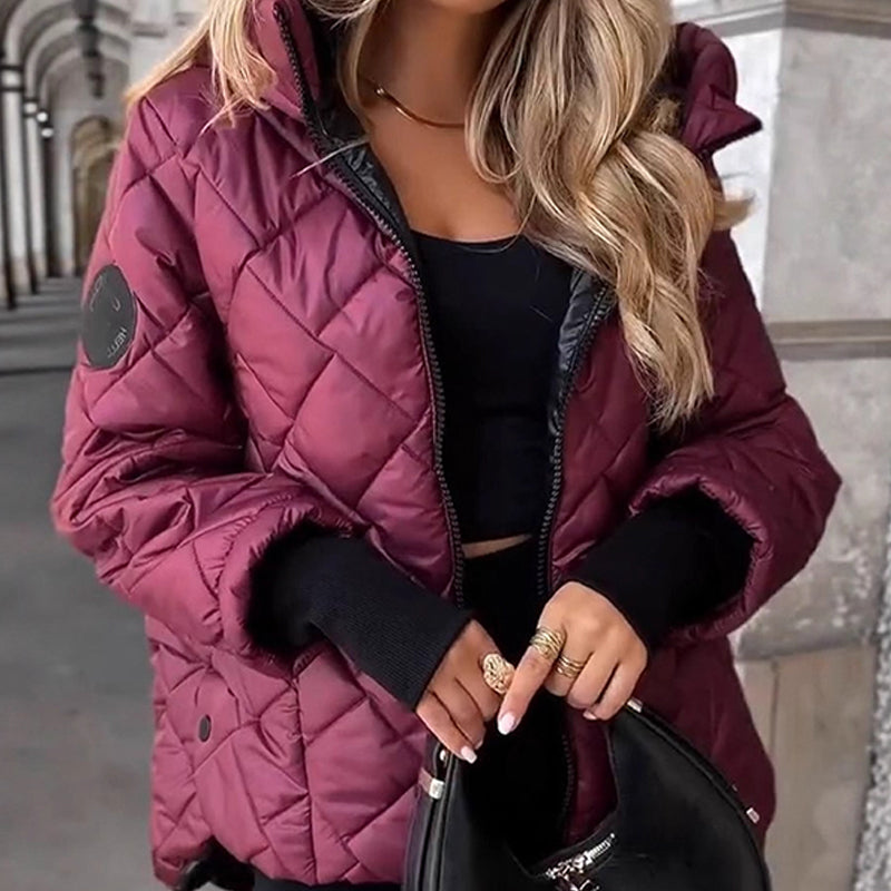 🍂 Herbst-Sonderangebot – 💖 Damen-Pufferjacke mit Diamant-Steppmuster