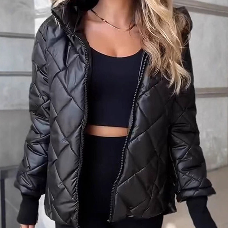 🍂 Herbst-Sonderangebot – 💖 Damen-Pufferjacke mit Diamant-Steppmuster